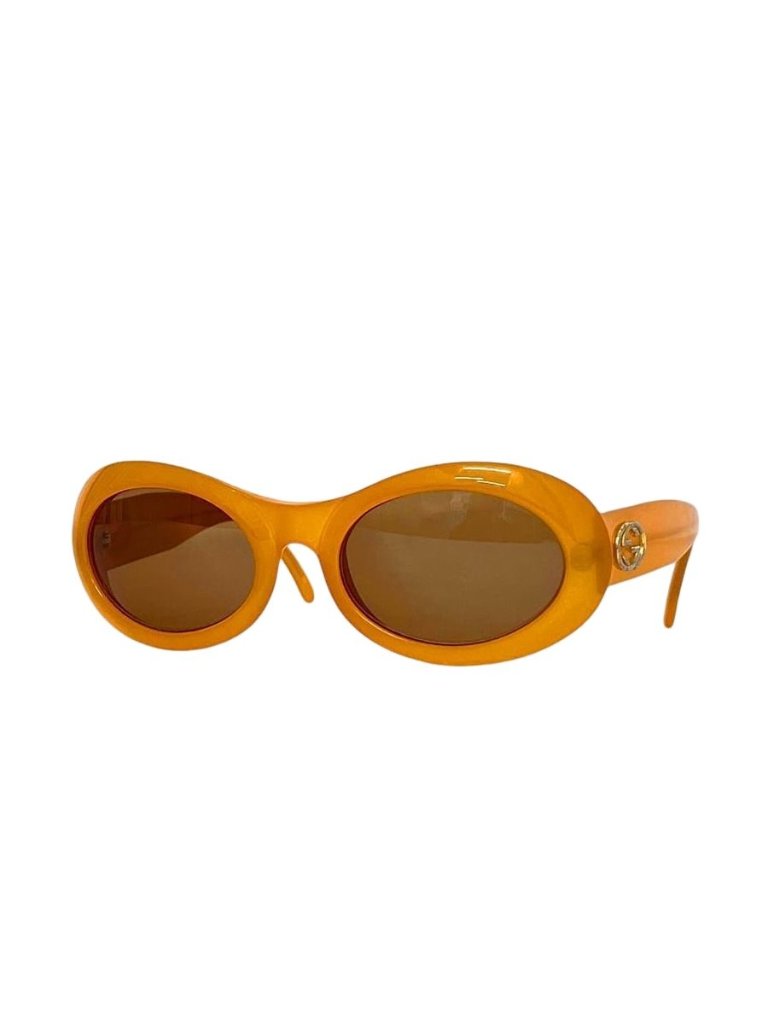 Gucci Sunglasses Orange Brown Acetate Eyewear